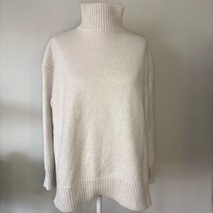 H&M Cream Cowl Neck Sweater Women’s Long Sleeve Knit Pullover